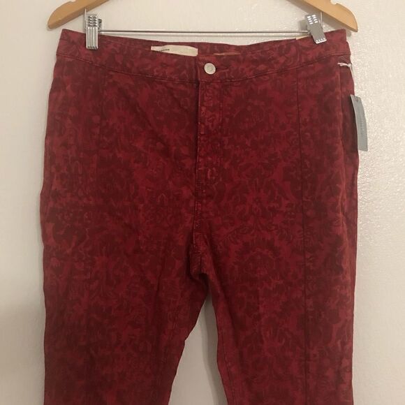 NWT ANTHROPOLOGIE Pilcro & The Letterpress High Rise Denim Flocked Leggings - Picture 6 of 16